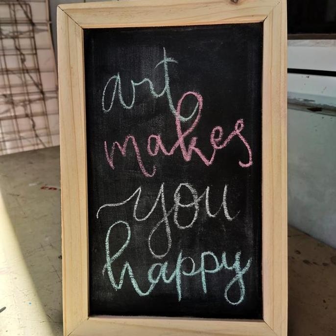 

Papan Tulis Hitam Kapur Tempel Bingkai Kayu Pinus Ukuran 40X80Cm