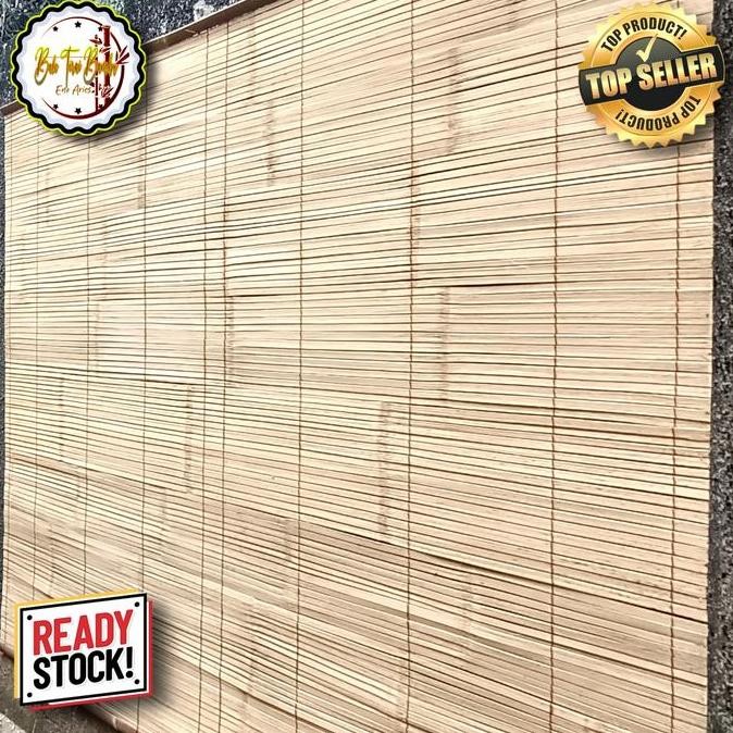 PROMO Tirai krei bambu L.2m x T.1,5m hitam ati/aten asli berkualitas krey Tali Dekorasi Curtain kera