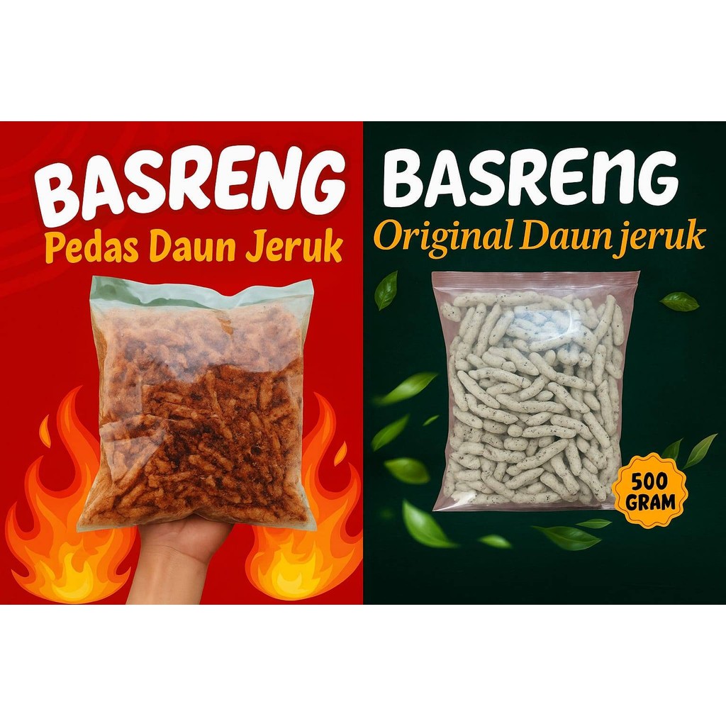 

Basreng Original Pedas Daun Jeruk Viral 1KG Cemilan Sultan Cianjur Snack Sajodo Ngabret FREE Ongkir