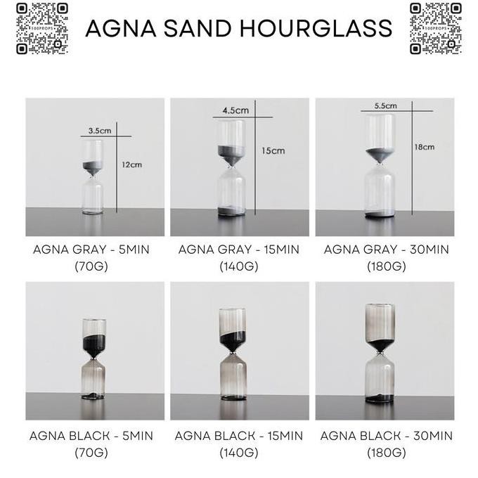 

Agna Sand Hourglass | Jam Pasir Kaca Dekorasi Ruangan | Pajangan Meja JS