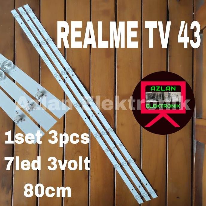 BACKLIGHT LED TV REALME TV 43INCH LAMPU BL 7LED 3V 3PCS