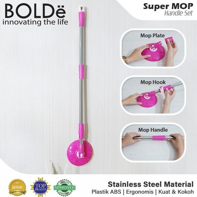 Tongkat Pel Bolde Handle Sets Super Mop Tongkat Pel Gagang