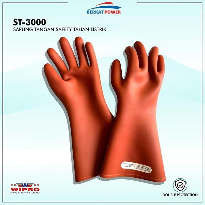 Sarung Tangan Latex Karet Wipro Anti Listrik Type St-3000