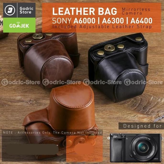 TERBARU TAS KAMERA KULIT SONY ALPHA A6400 A6300 A6000 | LEATHER CASE KAMERA APSC