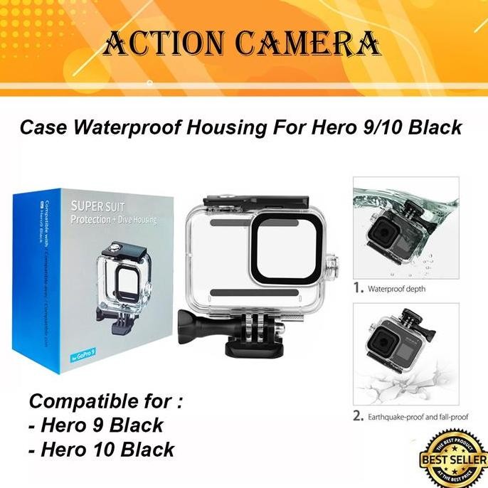 TERBARU WATERPROOF HOUSING TELESIN FOR GOPRO HERO 9 CASING KAMERA DIVING ANTI AIR