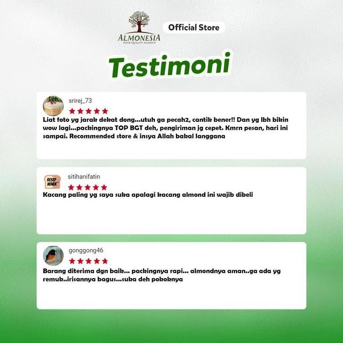 

Almonesia Sliced Almond - 2 X 500Gr #Gratisongkir