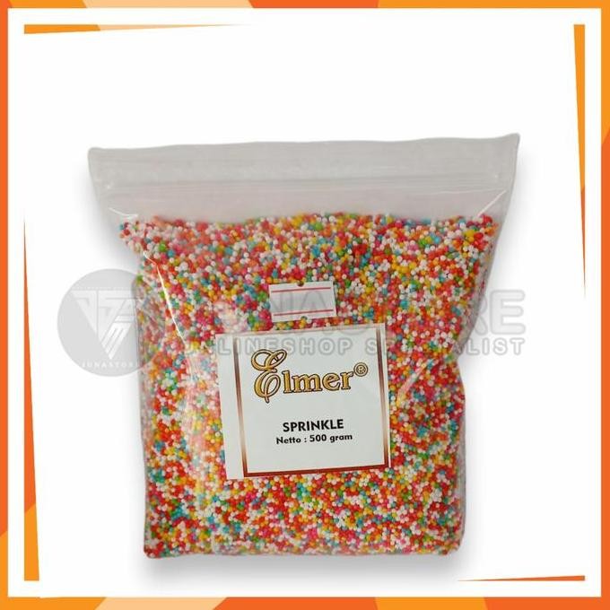 

Baru Elmer Sugar Sprinkle 500gr Gula Tabur Warna Repack Kue & Dekorasi