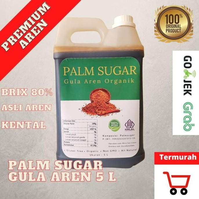 

Baru Gula Aren Cair 5 Liter Palm Sugar Brown Sugar Aren Asli