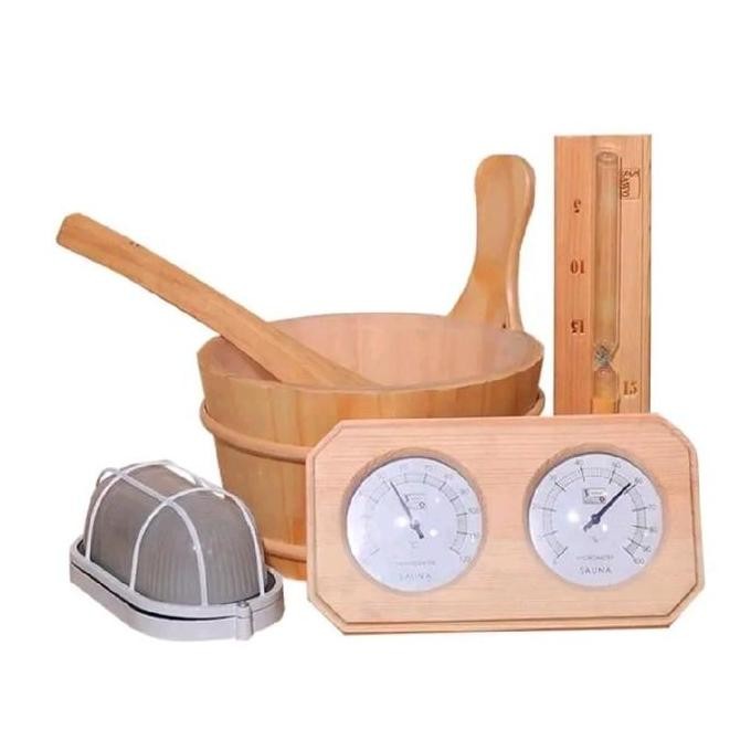 Ember Gayung Kayu Sauna Tempat Air / Perlengkapan Ruang Sauna / Termometer Kayu / Jam Pasir