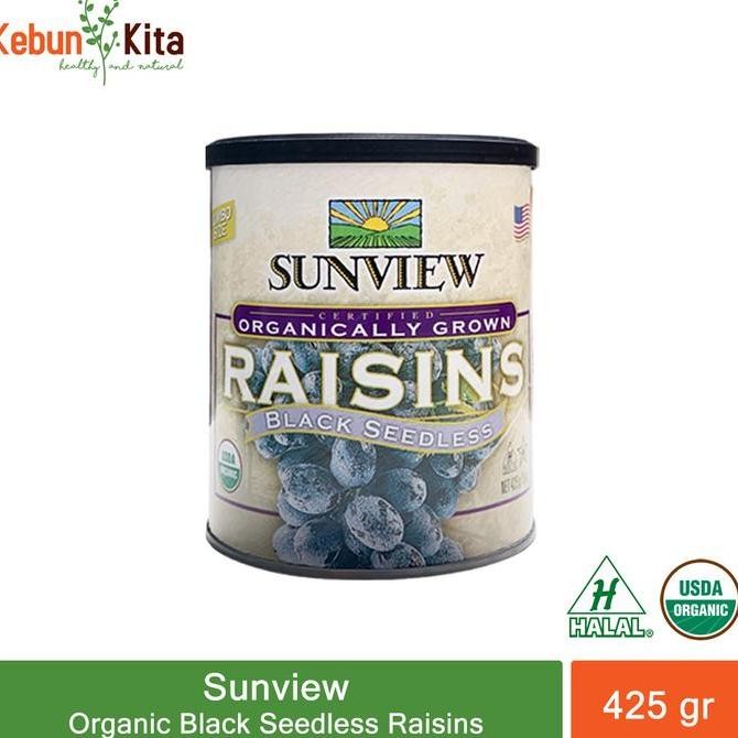 

Sunview Organic Seedless JUMBO Raisins 425 gr