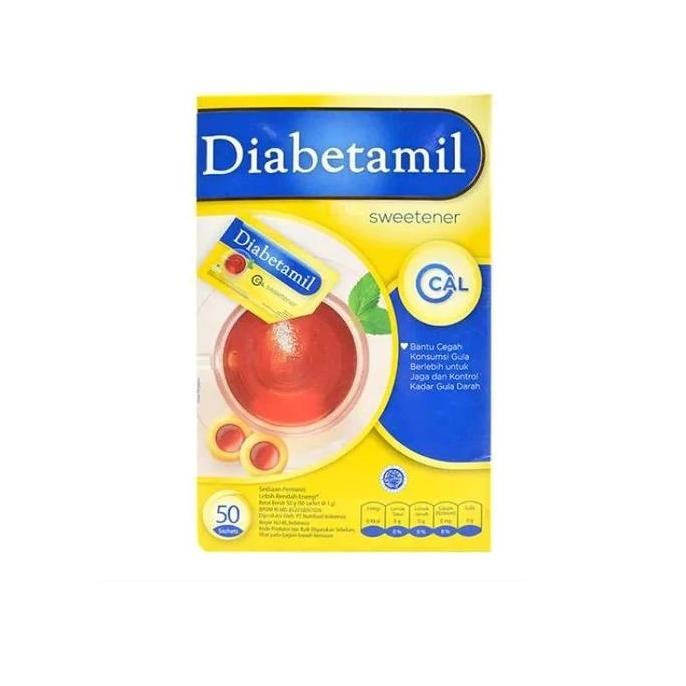 

Baru Diabetamil Sweetener 50 Sachet - Gula Non Kalori untuk Diabetes