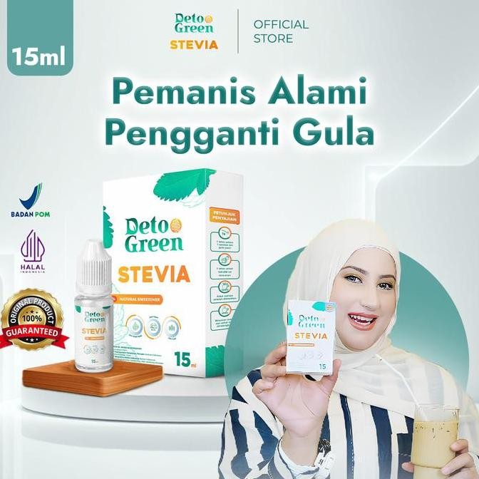 

Baru Detogreen Stevia 15ml - Pemanis Alami Cair Rendah Kalori