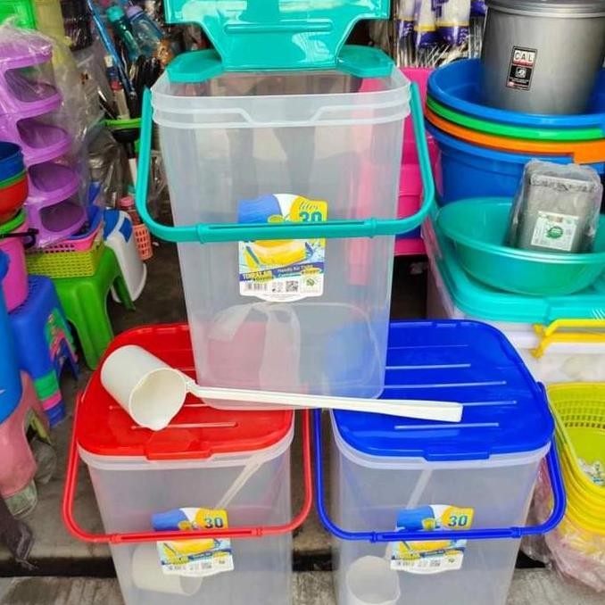 Tempat Es Buah 30 Liter + Gayung / Aquarium Es Kelapa / Toples Es Buah