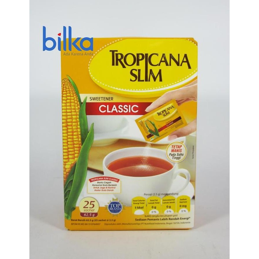 

Baru Tropicana Slim Sweetener Classic 25 Sachet - Pemanis Sehat Rendah Kalori