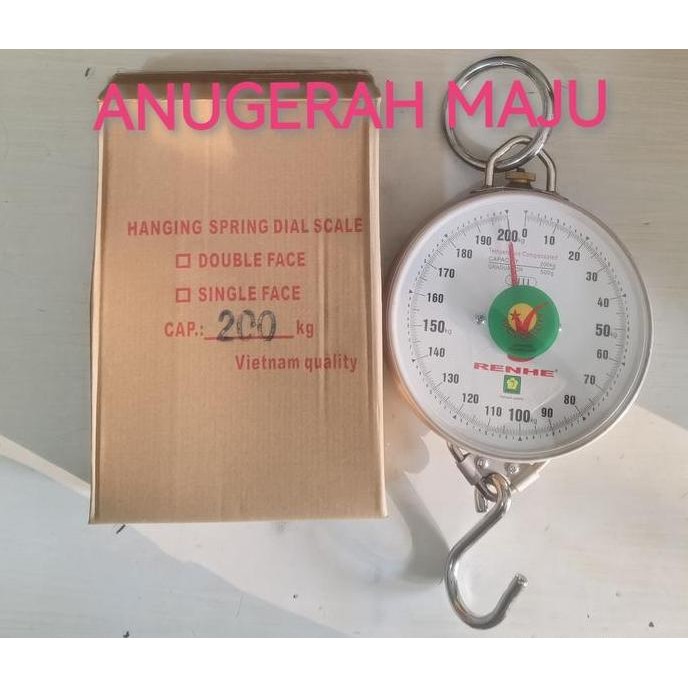 Timbangan Gantung Jarum 200Kg / Timbangan Gantung 200 Kg Renhe