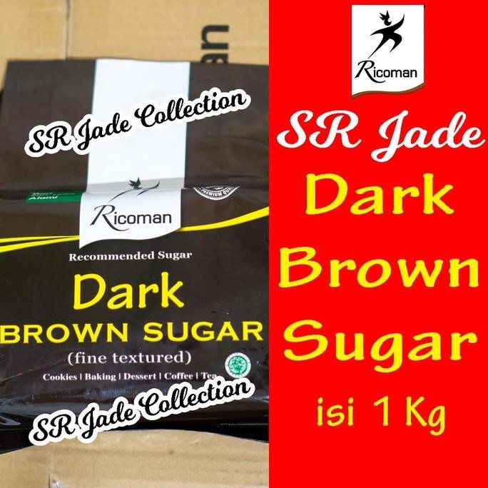 

Baru RICOMAN Dark Brown Sugar 1kg ~ SR Jade - Gula Coklat Premium Kue & Minuman