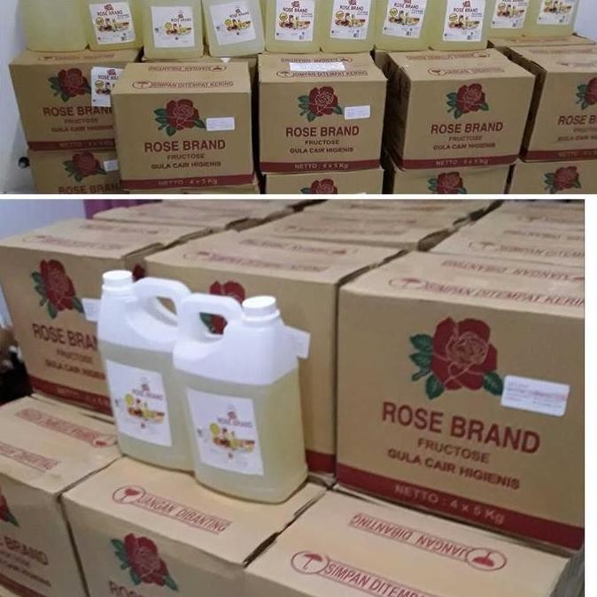 

Baru Gula Cair Rose Brand 5Kg Syrup Gula Fruktosa Cair Kemasan Besar
