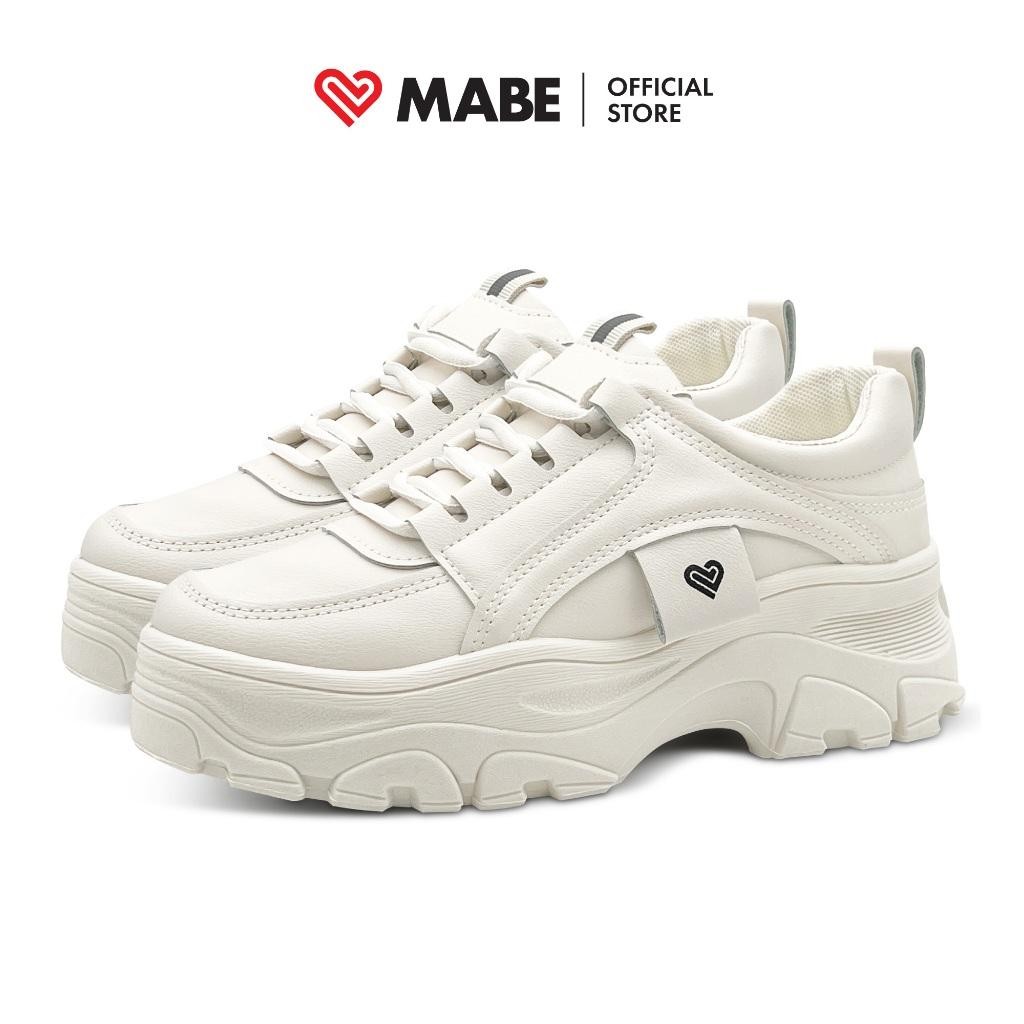 Uw Mabe Suzy Sepatu Sneakers Wanita Putih Krem Kasual Korea Sport Shoes White Cream
