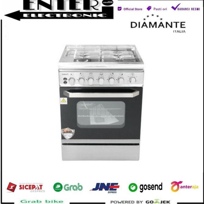 Diamante Milano 64X - Kompor Free Standing Cooker 4 Tungku Milano 64 X