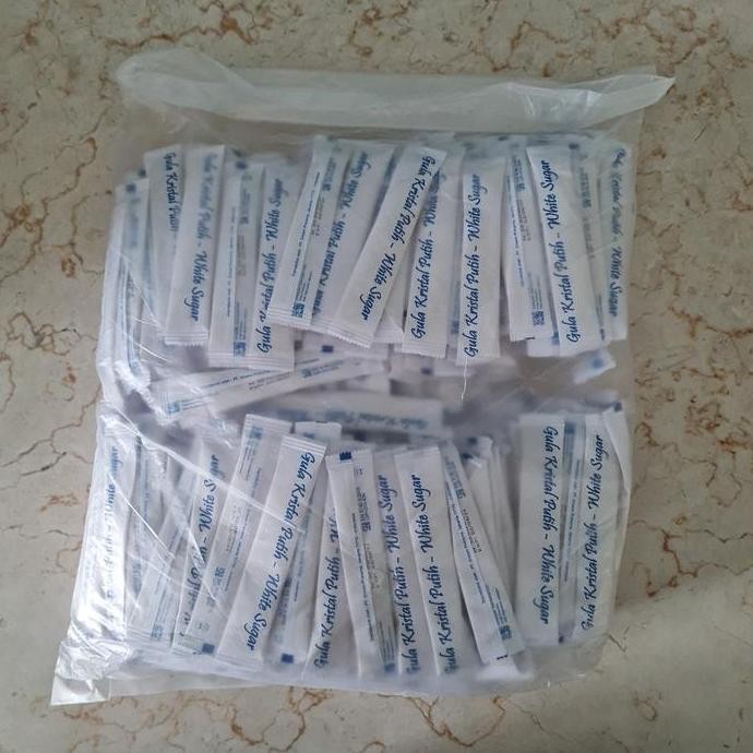 

Baru Gula Putih Sachet Stick 250Pcs - White Sugar Stick Minuman Kopi