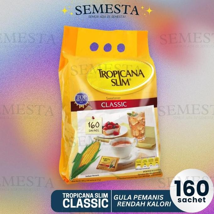 

Baru Tropicana Slim Classic 160 Sachet - Pemanis Rendah Kalori dalam Pouch