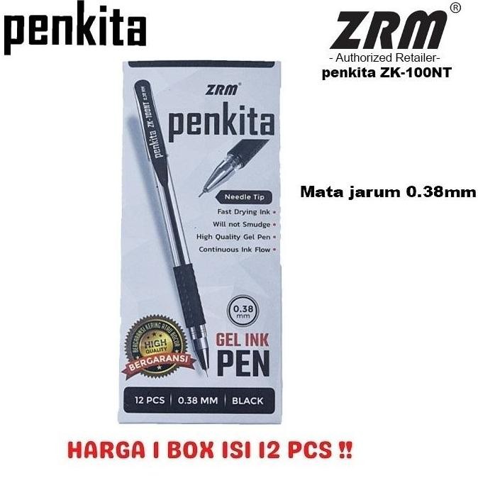 

Gel Pen / Pulpen / Pena Zrm Zk-100Nt Penkita 0.38Mm