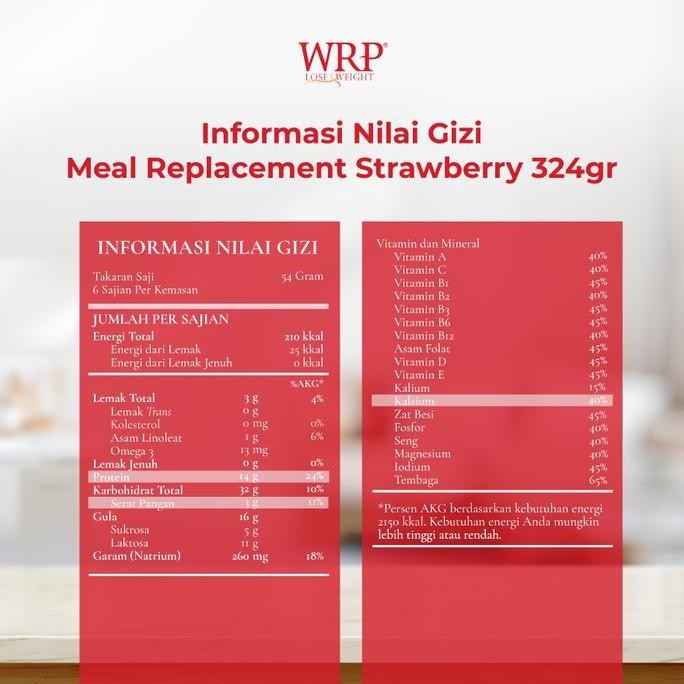 

Promo Wrp Meal Replacement Strawberry 324G - Pengganti Makan