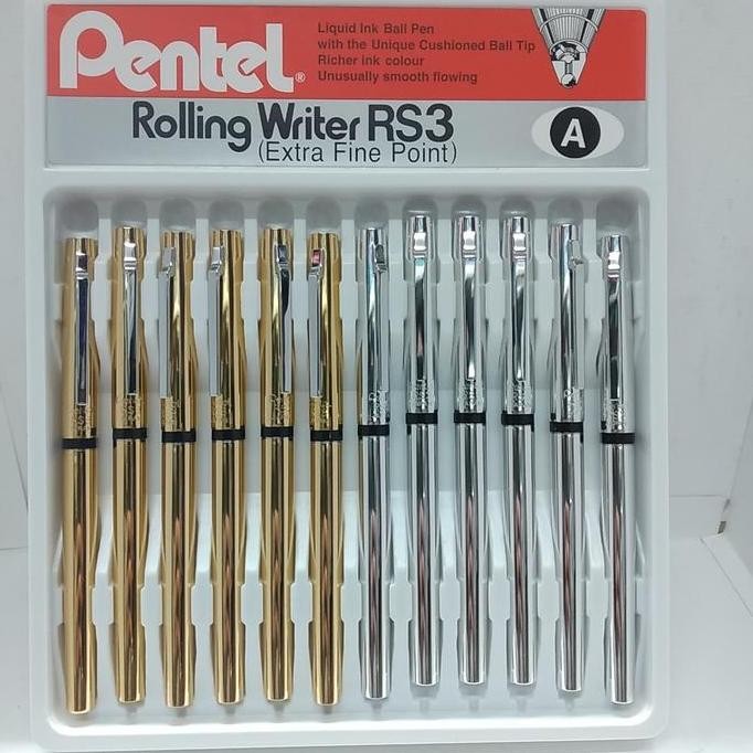

Bolpoint Pentel Roling White Rs3