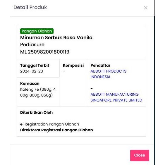 

Sale Pediasure Vanila 850 Gram - Susu Pendukung Nutrisi Pertumbuhan Anak