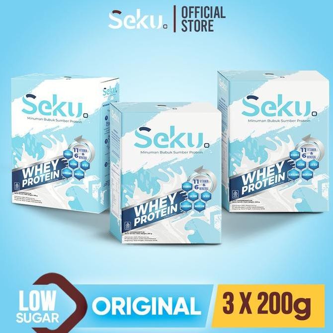 

Sale 3 Box Seku Low Sugar Rasa Original Susu Bubuk Sumber Protein Untuk Anak Dan Remaja 4-17 Tahun 200Gr