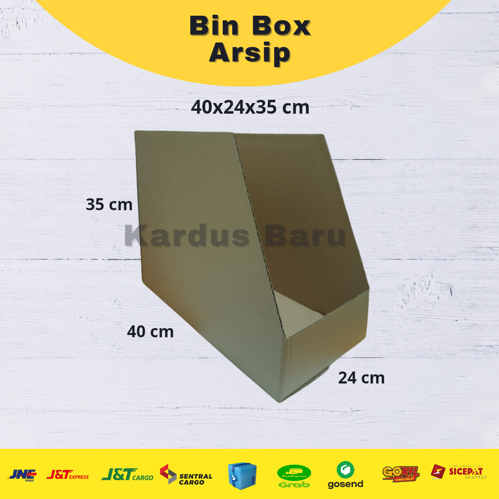 

Bin Box Ukuran 40x24x35 cm Double Wall | Dus Arsip | Kotak Display