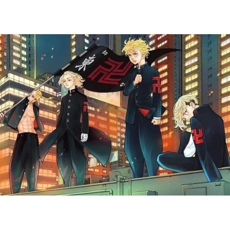 Fth- Flag Bendera Tokyo Revengers Flag Anime Spring Action Shounen School Bendera Anime