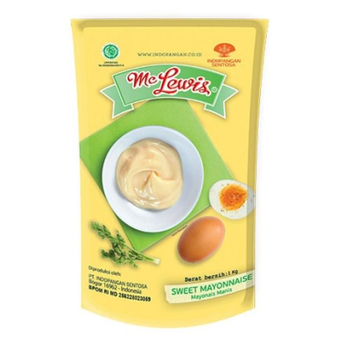 

Tersedia Mc Lewis Sweet Mayo Original 1 Kg Saus Mayonnaise Manis Halal