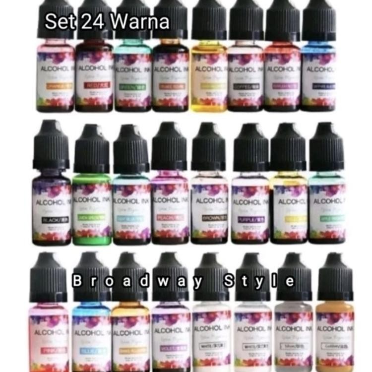 Set Pewarna Resin Slime Diy Cair Bubuk Powder Lukisan Art Fosfor Glow In The Dark