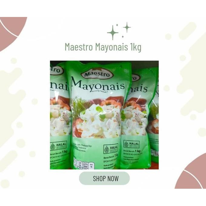 

Tersedia Maestro Mayonnaise 1kg - Saus Mayones Original Premium