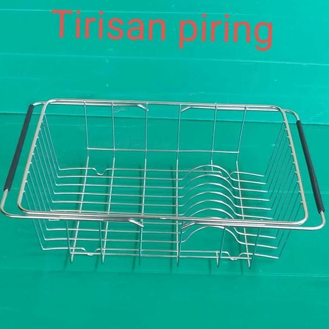 rak tirisan piring wastafel cuci piring stainless