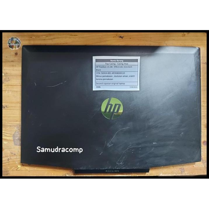 Top Casing - Casing Atas HP Pavilion 15-DK TPN-C141 15.6 Inch Black P/N :56914-001 AP2K8000110 Secon