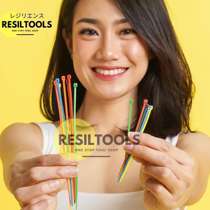 

Diskon! Kabel Ties 15cm Biru Cable Tie Blue Nylon 150mm Isi 100pcs