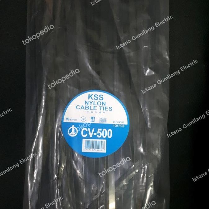 

Diskon! Kabel Ties KSS CV-500 500x7.6mm Nylon Cable Tie Hitam - Ukuran Besar