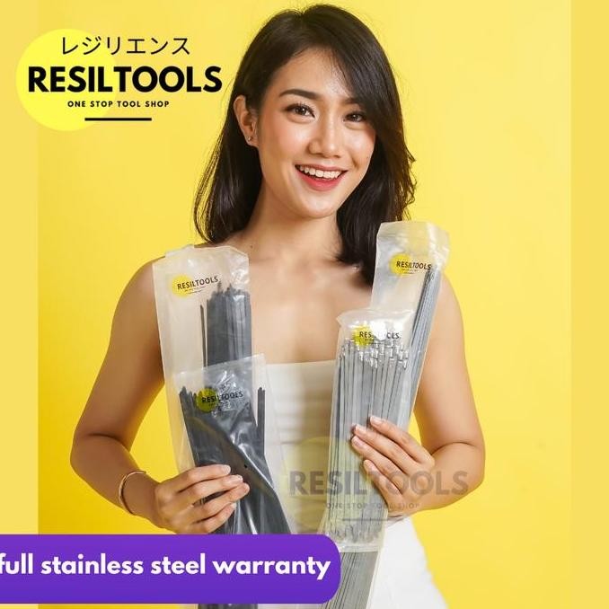 

Diskon! Cable Ties Stainless Steel 25cm Isi 100pcs | Tali Tis Anti Karat Per Pack