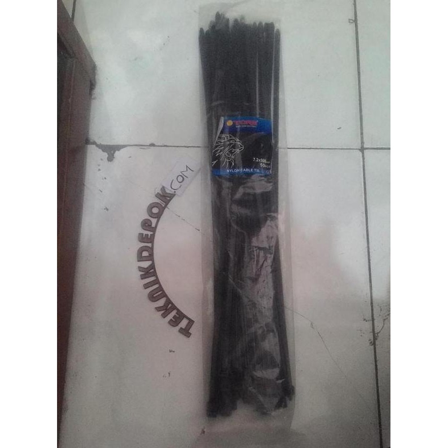 

Diskon! Cable Ties Hitam 7.2 x 500mm Kabel Tis Lebar Jumbo Heavy Duty 10pcs