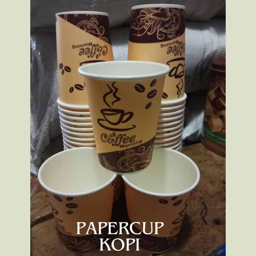 Cod Papercup Kopi / Paper Cup Uk 8 Oz (1 Dus Isi 20 Rol ) - Gelas Kertas, Gelas Kopi, Cup Kopi Origi