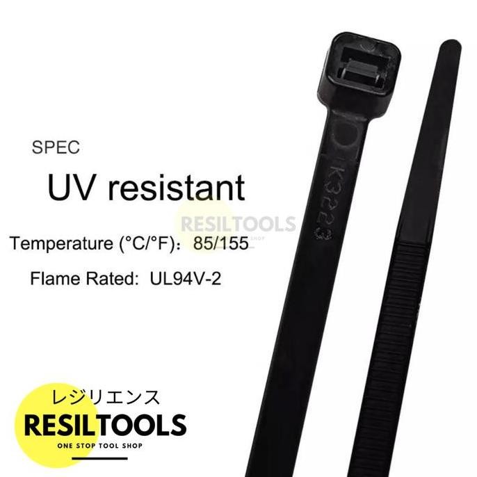 

Diskon! Cable Tie Anti UV 2.5x150mm - Kabel Tis Nilon Outdoor Isi 100pcs
