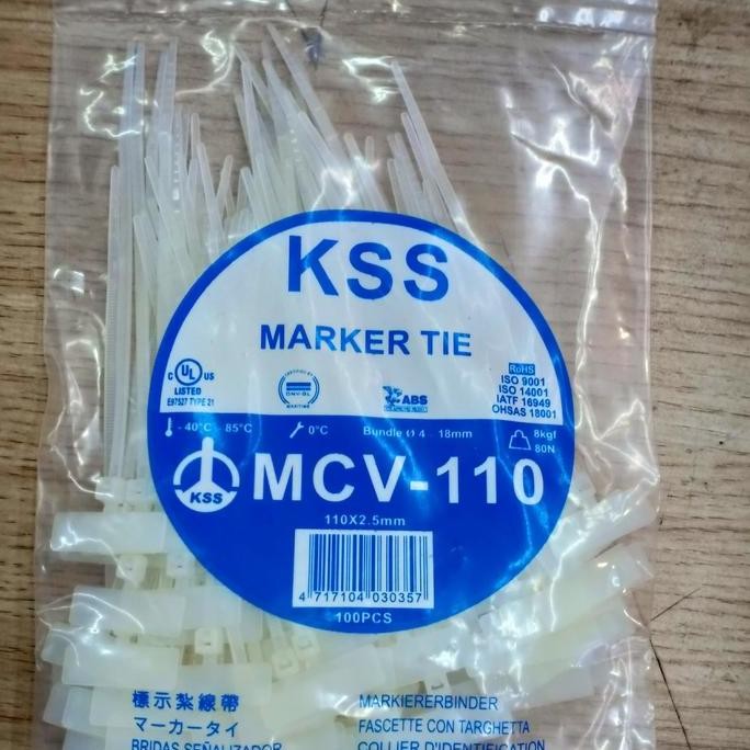 

Diskon! Label Ties MCV-110 Penanda Kabel Ties Nylon Isi 100pcs KSS