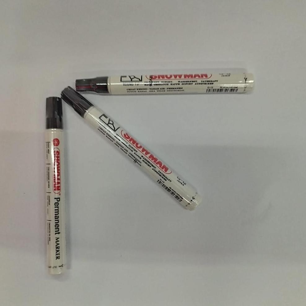 

New Arrival Spidol Snowman Permanent G-12 Hitam ( 1Pcs)