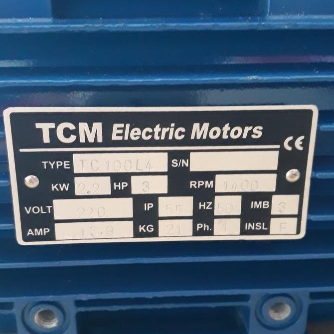 Dinamo 1Phase 3Hp 4Pole Murah