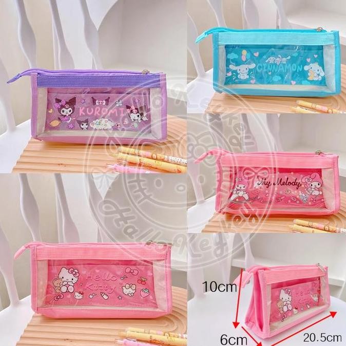

Tempat Pensil Sekat 6 Hello Kitty Melody Kuromi Cinnamoroll