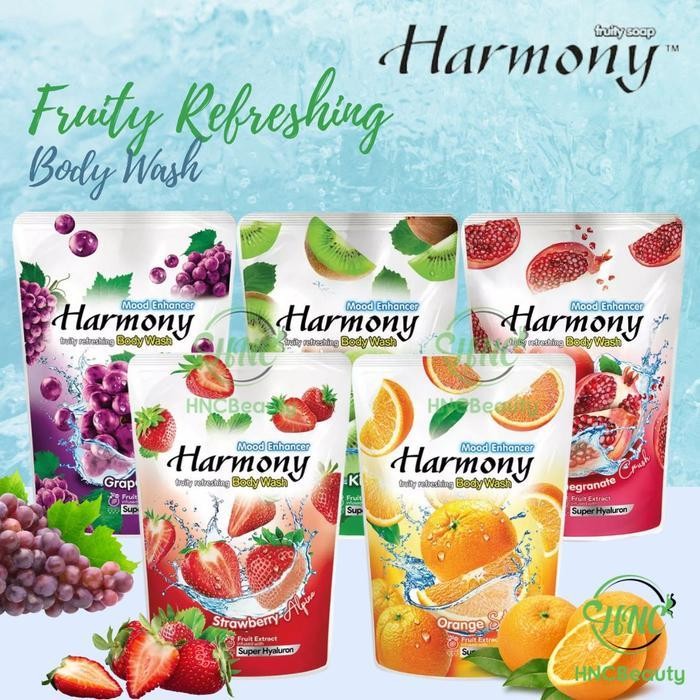 PH HARMONY Fruity Refreshing Body Wash Pouch 400ml | Sabun Mandi Cair Pouch / Sabun Mandi Buah / Sab