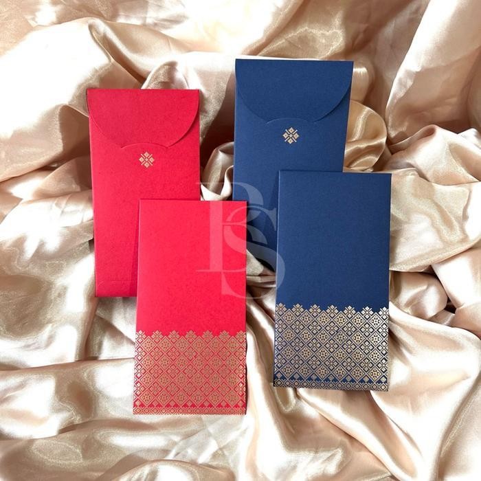 

LFM BIDESH Stationery : Exclusive Money Envelope/Amplop Uang Kertas/Angpao - Design "SONGKET" Gold Foil with Import Paper