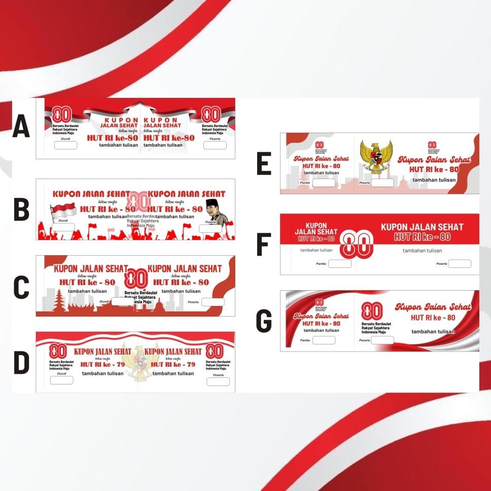 

fg-87 we-53 ( COD ) Cetak Kupon Mini Undian Jalan Sehat Karcis Tiket Numerator Request uk. 16x6.5cm Termurah Viral